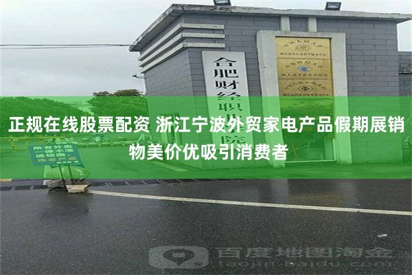 正规在线股票配资 浙江宁波外贸家电产品假期展销 物美价优吸引消费者