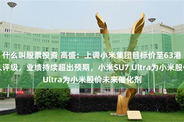 什么叫股票投资 高盛：上调小米集团目标价至63港元，给予买入评级，业绩持续超出预期，小米SU7 Ultra为小米股价未来催化剂