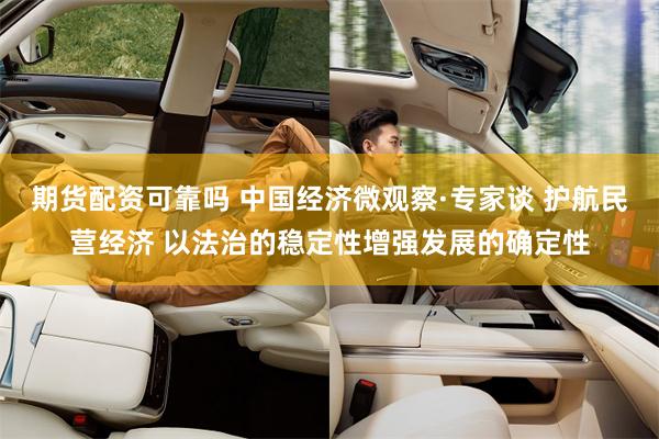 期货配资可靠吗 中国经济微观察·专家谈 护航民营经济 以法治的稳定性增强发展的确定性