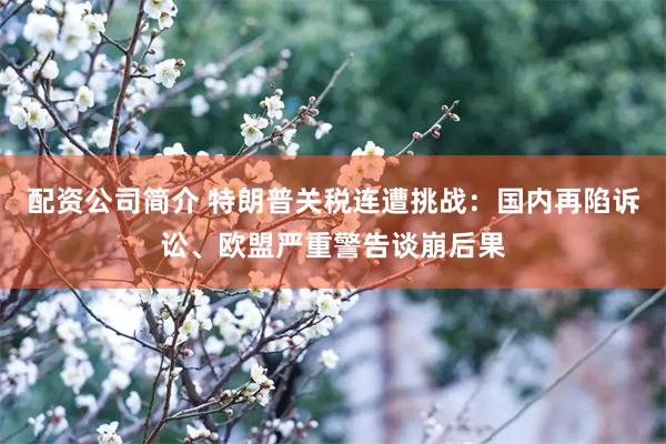 配资公司简介 特朗普关税连遭挑战：国内再陷诉讼、欧盟严重警告谈崩后果