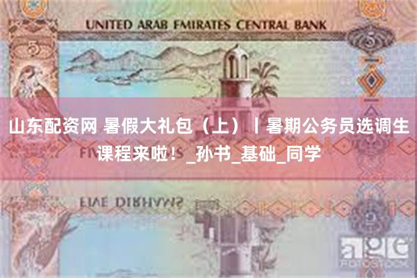 山东配资网 暑假大礼包（上）丨暑期公务员选调生课程来啦！_孙书_基础_同学