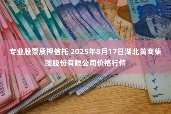 专业股票质押信托 2025年8月17日湖北黄商集团股份有限公司价格行情